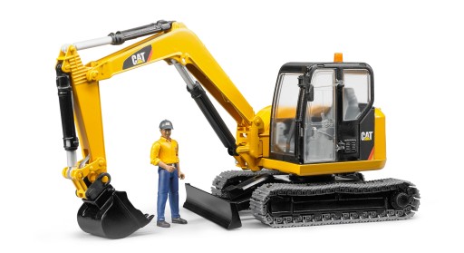 BRUDER Minikoparka CAT z figurką robotnika 02466