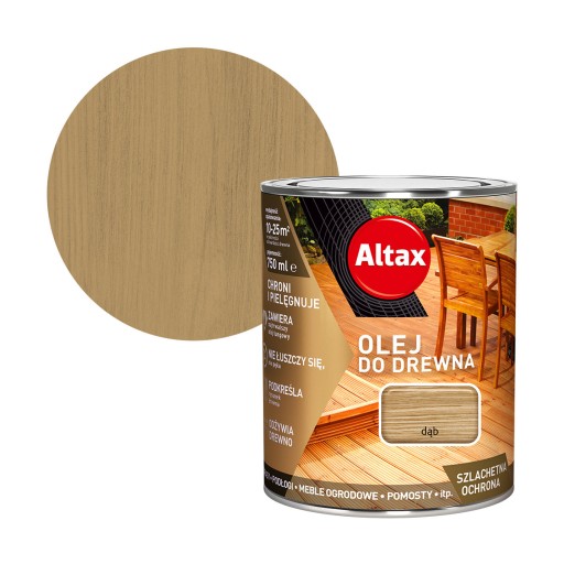ALTAX OLEJ DO DREWNA 0,75L DĄB