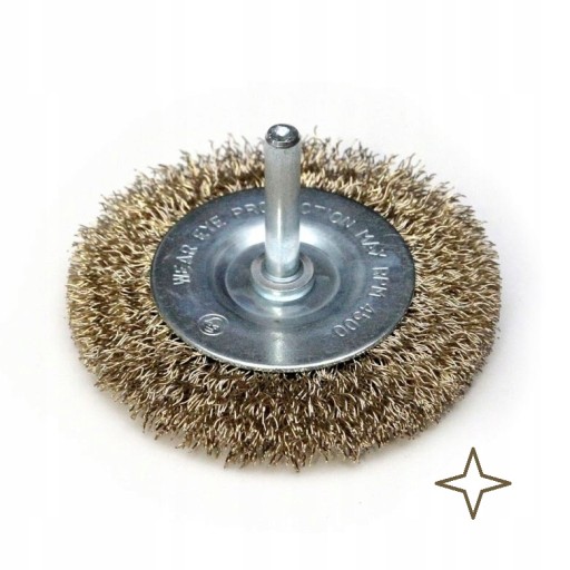 DEDRA Szczotka druciana tarczowa misiądzowana 63mm z trzpieniem F31-063