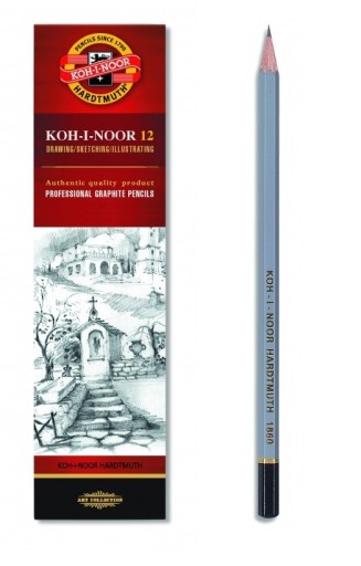 OŁÓWEK DREWNIANY GRAFITOWY KOH-I-NOOR 2B