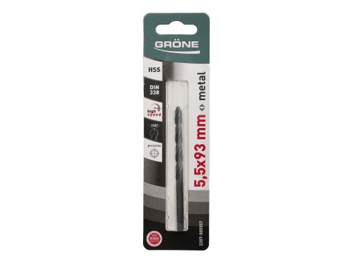 Wiertło do metalu 93mm x 5,5mm HSS Grone