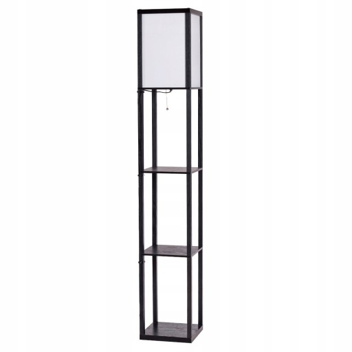 LAMPA PODŁOGOWA STOJĄCA 3 PÓŁKI REGAŁ 2W1