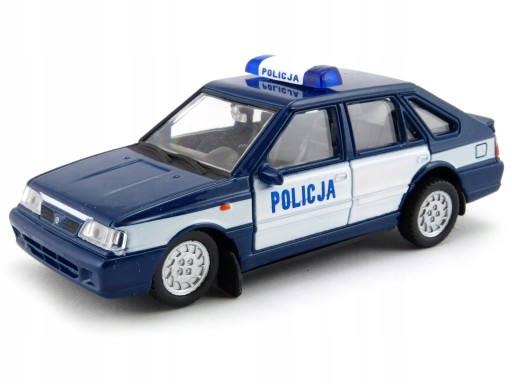 Polonez Caro Plus Welly policja biały 1:43