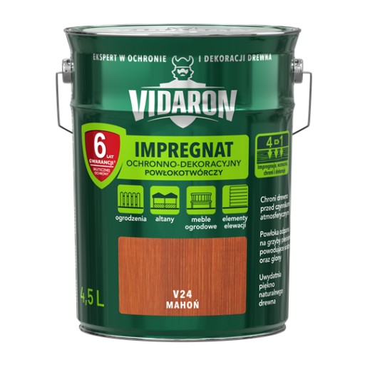 Impregnat do drewna VIDARON 4,5L Mahoń V24