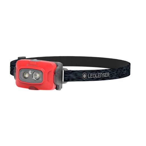 LEDLENSER HF4R Core Red, akumulatorowa latarka czołowa 500 lm