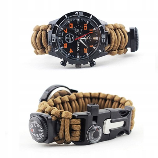 16 in 1 multifunctional Paracord Survival watch