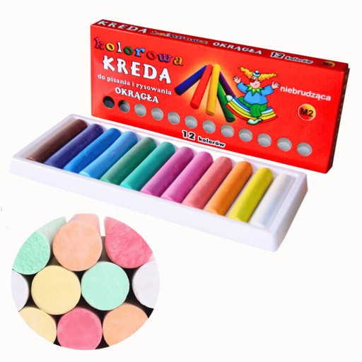 KREDA CHODNIKOWA SZKOLNA KOLOROWA BEZPYŁOWA
