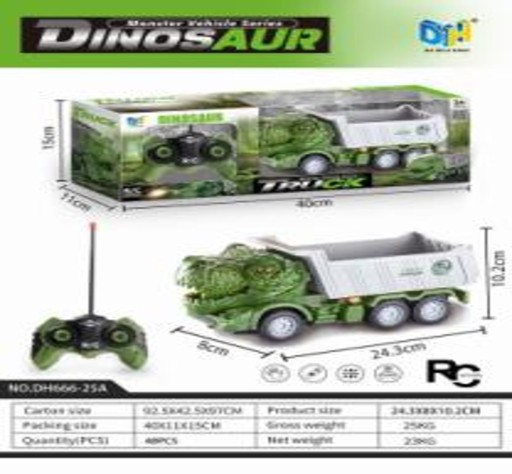 AUTO WYWROTKA DINOZAUR ZDALNIE STEROWANA NA PILOT RC MASZYNA BUDOWLANA LED