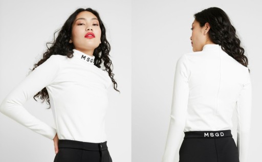 MISSGUIDED TALL BODY BIAŁE Z GOLFEM 44 ZD05