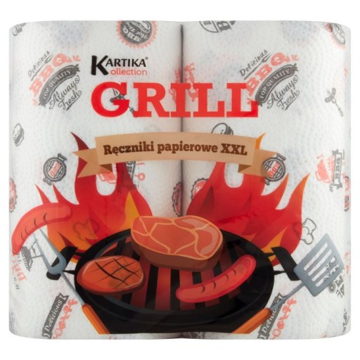 KARTIKA RĘCZNIK PAPIEROWY ZE WZOREM GRILL 2SZT