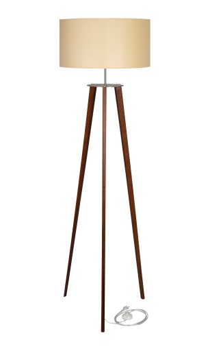 LAMPA STOJĄCA PODŁOGOWA TRÓJNÓG SZTALUGOWA ABAŻUR