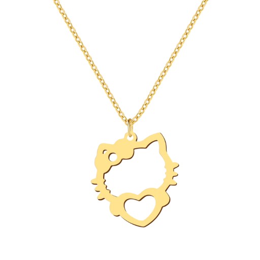 Wisiorek złoty Hello Kitty Y2K Kotek Łańcuszek
