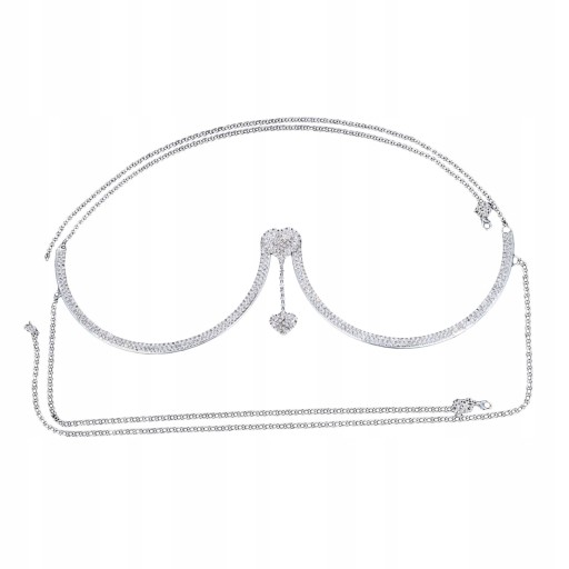 Rhinestone Chest Bracket Chain