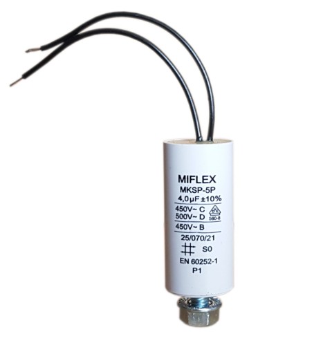 Kondensator rozruchowy silnika 4uF 450V MIFLEX