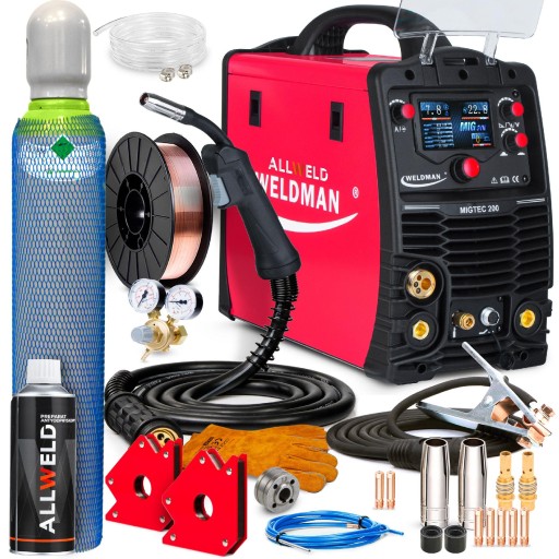 PÓŁAUTOMAT SPAWALNICZY WELDMAN MIGTEC 200 MIG MMA TIG 230V 200A SYNERGIA