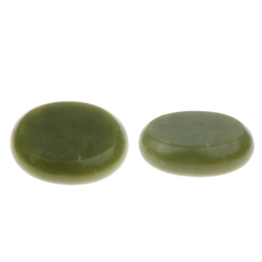 2x Jade Massage Stones Warmer Rock for Salon Body Spa Massage Therapy 5x6cm