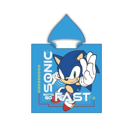 PONCZO SONIC RĘCZNIK PLAŻOWY KAPTUR PONCHO KOC