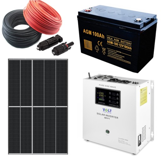 Zestaw Solarny Off-Grid 500/800W 12/230V - Elektrownia solarna na Działkę