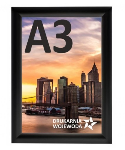 RAMKA REKLAMOWA OWZ ALUMINIUM A3 CZARNA