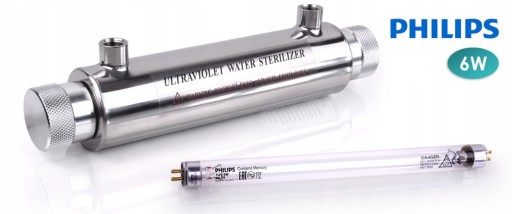 LAMPA UV 6W PHILIPS UV1G-M DWA PINY ODWRÓCONA OSMOZA