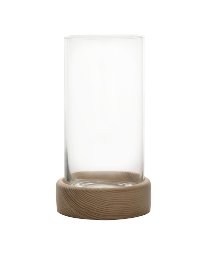 Wazon szklany CYLINDER TUBA h30 d10 z podstawką dr