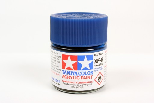 MODELARSKA FARBA AKRYLOWA NIEBIESKA MATOWA TAMIYA 23ml XF-8 FLAT BLUE (M)