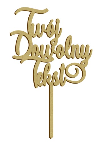 TOPPER Perosnalizowany Tekst Złoty Black Rose