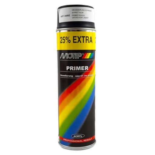 Akrylowy Podkład Wypełniający Czarny MOTIP Spray 500ml