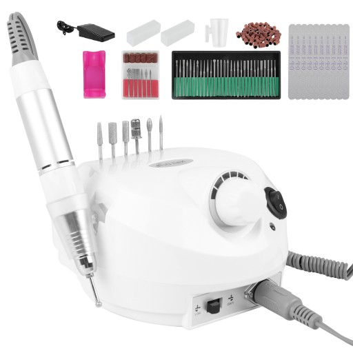 FREZARKA DO PAZNOKCI MANICURE PEDICURE FREZY 15W + ZESTAWY FREZÓW + PILNIK