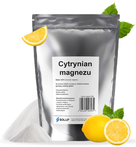 CYTRYNIAN MAGNEZU 100% magnez w proszku 500g