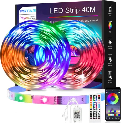 TAŚMA LED 5050 RGB KOLOROWA 40M PILOT