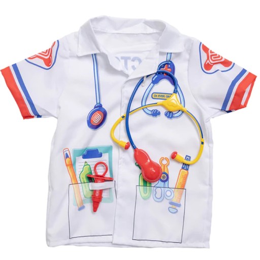 122205 STRÓJ FARTUCH LEKARSKI DOKTOR LEKARZ STETOSKOP
