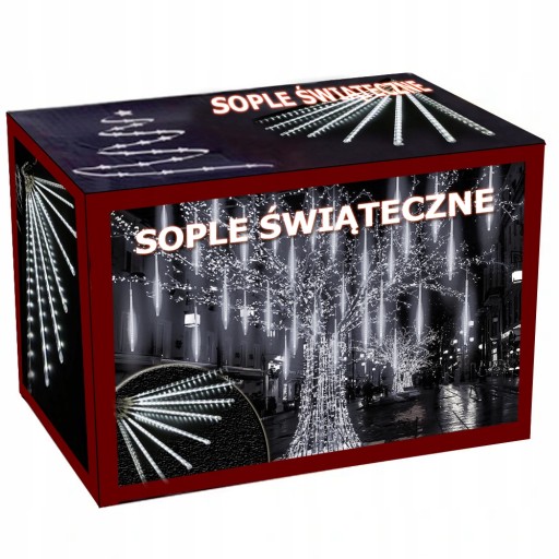 LAMPKI SOPLE METEORY LED PADAJĄCY ŚNIEG ŚWIATEŁKA ŚWIĄTECZNE ZEWNĘTRZNE