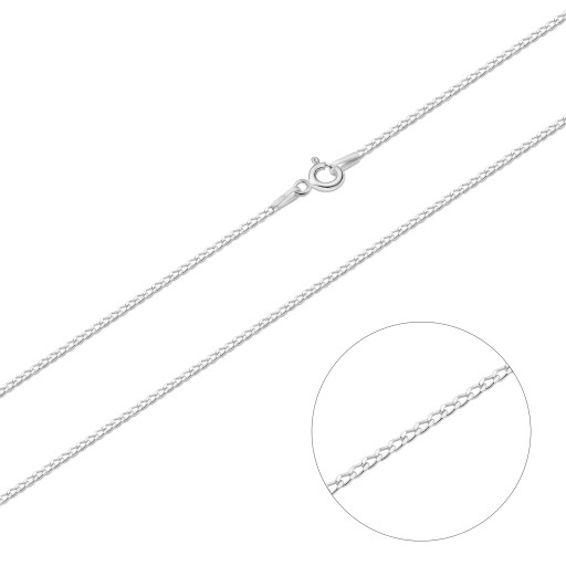 SREBRNY ŁAŃCUSZEK ŁAŃCUCH 925 SPLOT PANCERKA 1,3mm / 65 cm - SREBRO M.JOPEK