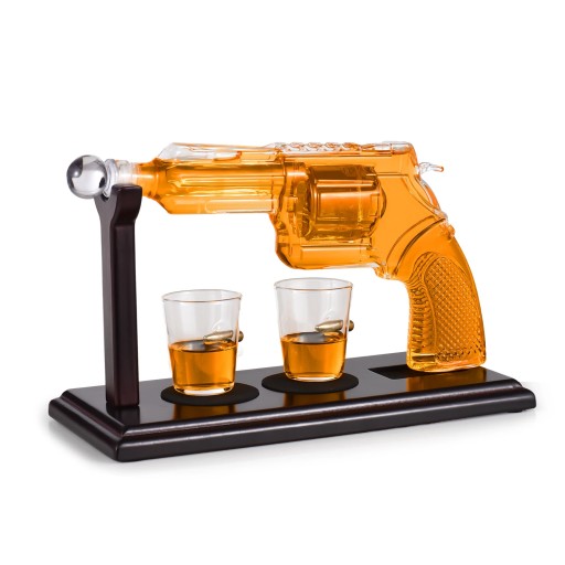 Zestaw Karafka Do Whisky Wyjątkowy Prezent Mężczyzn PISTOLET