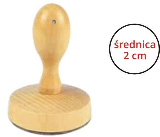 SAM GRYF PIECZĄTKA RĘCZNA LOGO STEMPEL GRAFIKA ŚR 2 CM