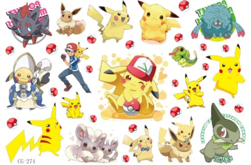 Tatuaże zmywalne dla dzieci POKEMON CG274