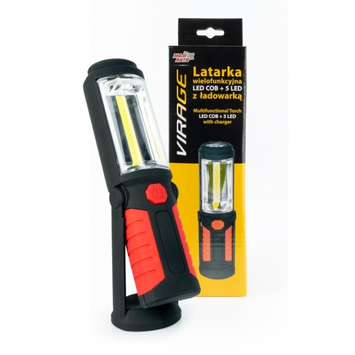 LATARKA WIELOFUNKCYJNA Z ŁADOWARKĄ LED COB+5 LED