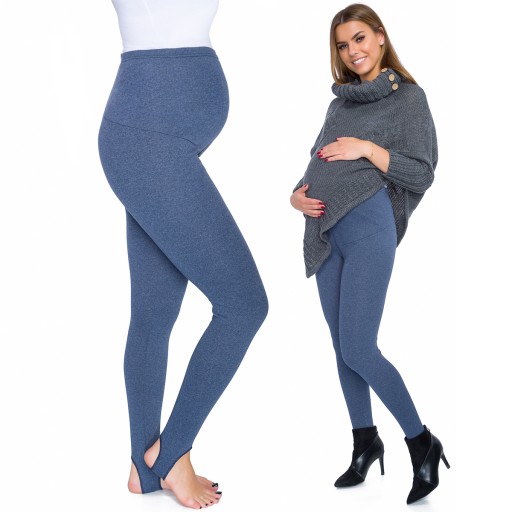 CIĄŻOWE LEGGINSY OCIEPLANE Z ZAPIĘTKĄ LSPRG XL