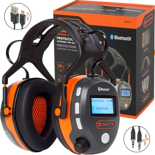 SŁUCHAWKI OCHRONNE FM, BLUETOOTH, FUNKCJA LIS TACTIX