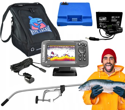 GOTOWY ZESTAW ECHOSONDA WĘDKARSKA LOWRANCE HOOK2 4x GPS PROSTA W OBSŁUDZE
