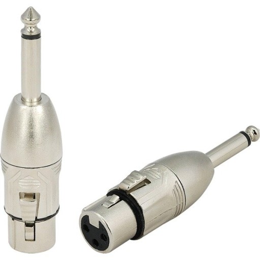 Redukcja adapter przejściówka XLR żeński Jack 6,3 mm RA2XFJM