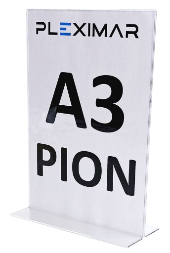 Stojak informacyjny typu omega z plexi A3 PION