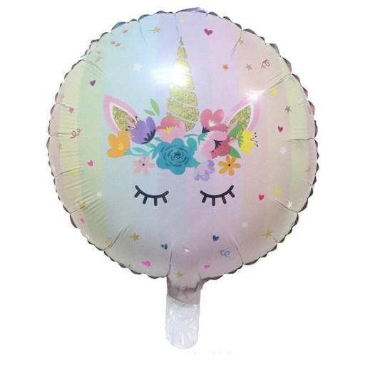 OKRĄGŁY BALON FOLIOWY JEDNOROŻEC unicorn urodziny