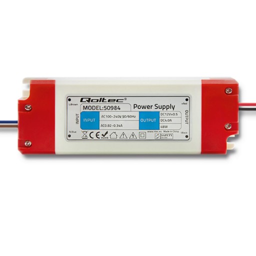 ZASILACZ IMPULSOWY LED WEWNĘTRZNY IP20 48W 12V 4A