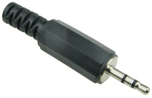 Wtyk micro jack 2,5mm stereo plastikowy /0644