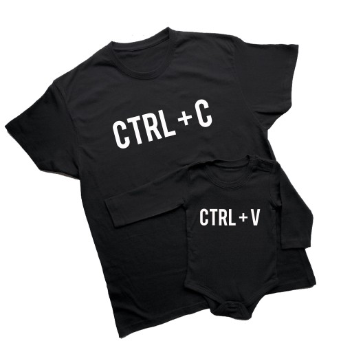 Zestaw koszulka dla TATY i SYNA CTRL+C CTRL+V body