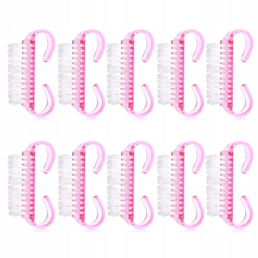 10x Szczoteczka do paznokci manicure pyłu z rączką