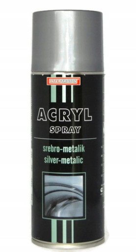 METALIK SREBRNY AKRYL TROTON FARBA SPRAY 400ML