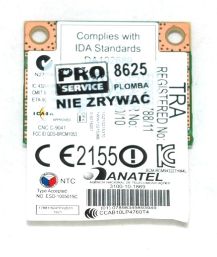 Moduł WiFi Acer Aspire 5560G